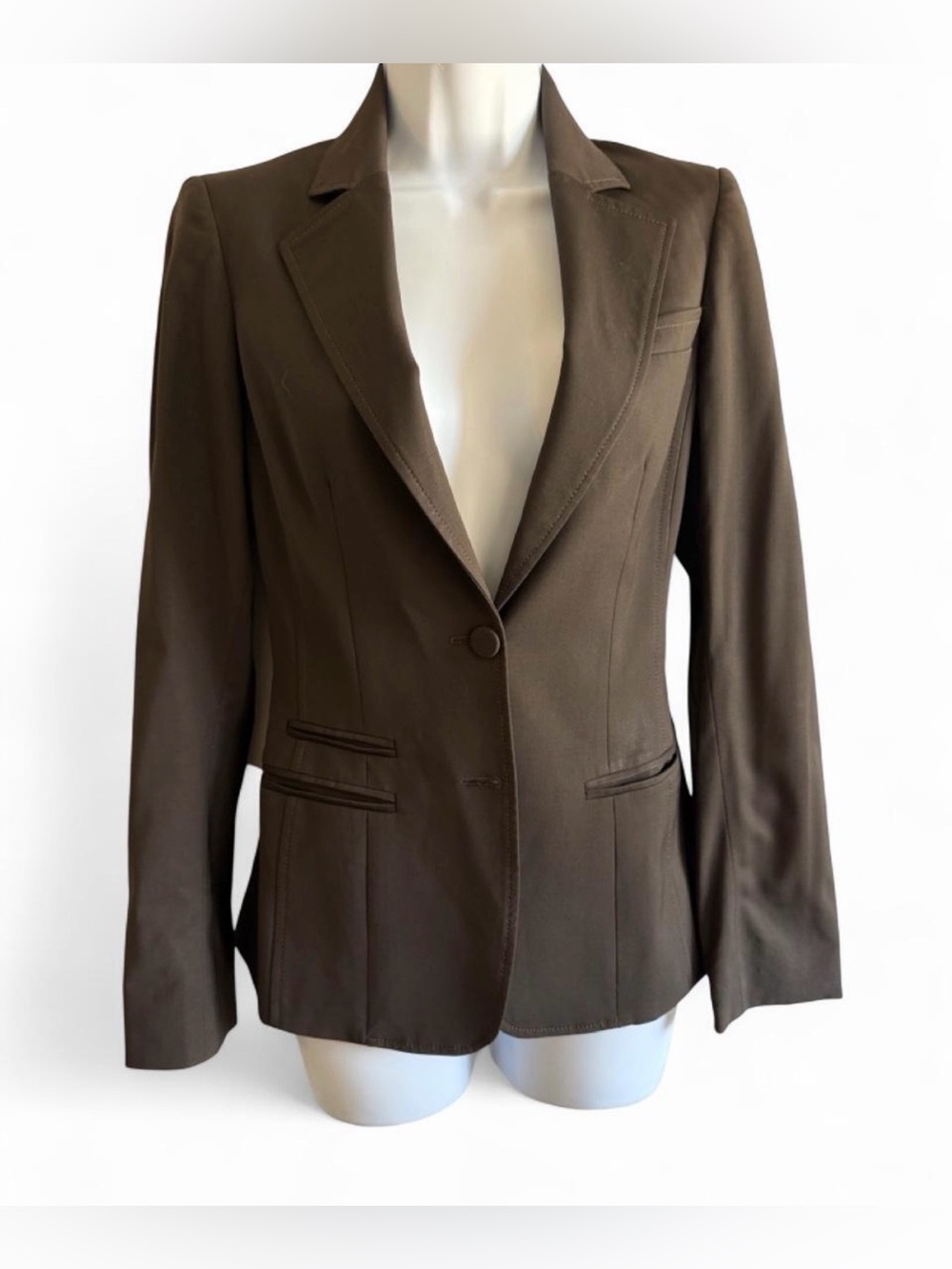 Bally Brown Single-Button Tailored Blazer